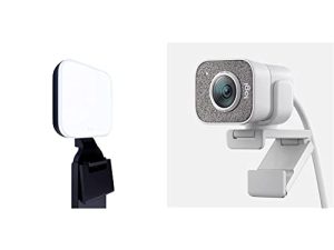 Logitech Litra Glow Premium LED Streaming Light with TrueSoft and Logitech StreamCam