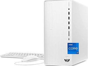 HP 2022 TP01 Pavilion Business Desktop Intel 12-Core i7-12700 64GB RAM 1TB PCIe SSD 2TB HDD NVIDIA GeForce RTX 3060 12GB GDDR6 HDMI DP DVI-D USB-C WiFi AX BT RJ-45 Windows 11 Pro w/RE USB