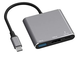 USB C Multiport AV Adapter with 4K HDMI Output USB 3.0 Port & USB-C Fasting Charging Port Compatible for MacBook Pro M1/16-20 Air M1/18-20 Ipad pro iMac and Other usbc Devices