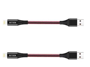 Short Lightning Cable 2Pack 7Inch USB Charging Cord for Apple iPhone Charger 14/13/12 Pro/11/Xs Max/Xr/X/8/7/6/6s Plus/SE/5c/5s/5 iPad Air/Mini