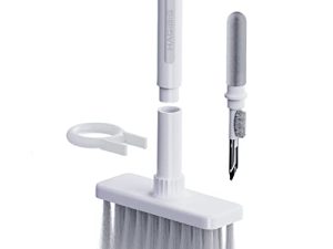 Hagibis Cleaning Soft Brush Keyboard Cleaner 5-in-1 Multi-Function Computer Cleaning Tools Kit Corner Gap Duster Keycap Puller for Bluetooth Earphones Lego Laptop Airpods Pro Camera Lens (Grey)