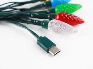 YAGE Tale LED Christmas Light Phone Charger Cord USB Type-C and Bulb Charging Cable 50inch 10led Multicolor Bulb