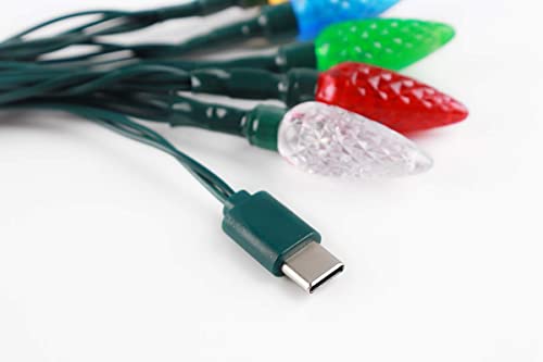 YAGE Tale LED Christmas Light Phone Charger Cord USB Type-C and Bulb Charging Cable 50inch 10led Multicolor Bulb YAGE Tale LED Christmas Light Phone Charger Cord USB Type-C and Bulb Charging Cable 50inch 10led Multicolor Bulb