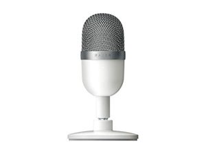 Razer Seiren Mini USB Condenser Microphone: for Streaming and Gaming on PC - Professional Recording Quality - Precise Supercardioid Pickup Pattern - Tilting Stand - Shock Resistant - Mercury White
