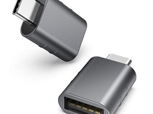 Syntech USB C to USB Adapter Pack of 2 USB C Male to USB3 Female Adapter Compatible with MacBook Pro 2021 iMac iPad Mini 6/Pro MacBook Air 2022 and Other Type C or Thunderbolt 4/3 Devices Space Grey
