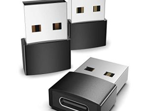 Syntech USB C Female to USB Male Adapter Pack of 3 Type C to USB A Converter Compatible with iPhone 13 12 Pro Max iPad Air 6 Apple Watch Series 7 AirPods 3 Samsung Galaxy etc