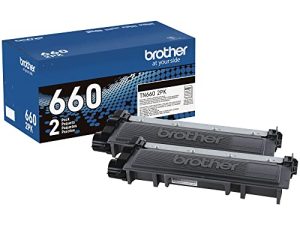 Brother Genuine High-Yield Black Toner Cartridge Twin Pack TN660 2PK (TN6602PK)