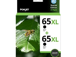 65XL Black Ink Cartridge Compatible with HP Ink 65 Black Work with Deskjet 3755 3700 2600 3752 2652 2655 3722
