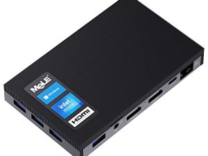 MeLE Quieter2Q Fanless Mini PC Windows 11 Pro Celeron J4125 8GB 128GB Micro Computer Small Desktop with Gigabit Ethernet WiFi PXE Dual HDMI 4K Unlock BIOS on Industrial Astrophotography Webcast Office