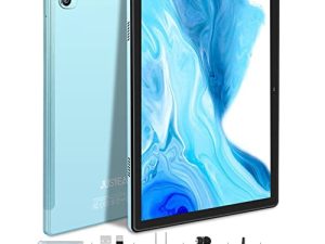 JUSYEA Tablette 10.1 Pouces Android 10.0 Tablettes Ultra-Portable - RAM 4 Go | 64 Go Extensible (Certification Google GMS) Batterie 8000mAh - WiFi - Souris | Clavier et Plus - Gris