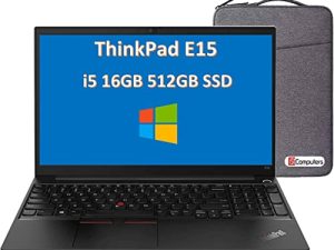 2021 Lenovo ThinkPad E15 15.6” FHD Business Laptop Computer