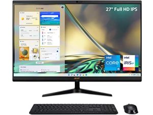 Acer Aspire C27-1700-UA91 AIO Desktop | 27" Full HD IPS Display | 12th Gen Intel Core i5-1235U | Intel Iris Xe Graphics | 16GB DDR4 | 512GB NVMe M.2 SSD | Intel Wireless Wi-Fi 6 | Windows 11 Home