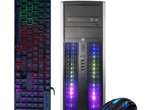 HP RGB Gaming PC Desktop Computer - Intel Quad I7 up to 3.8GHz