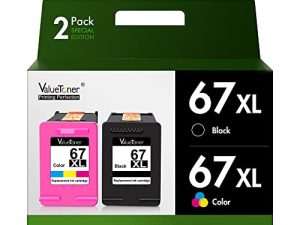 Valuetoner Ink Cartridges Replacement for HP 67XL 67 XL for Envy 6000 6055 6055e 6052 6058 6075 Envy Pro 6400 6455 6455e 6452 6458 DeskJet 1255 2732 2752 2755 2755e 4140 4152 4155 4155e Printer 2-Pack