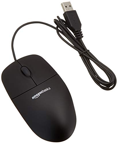Amazon Basics 3-Button Wired USB Computer Mouse Amazon Basics 3-Button Wired USB Computer Mouse