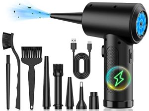 Compressed air Duster - Keyboard Cleaner for Office - no Canned air Duster - Reusable - Good Replacement for Compressed Air Can - Electric air Duster 91000RPM - Cordless Air Duster 7600mAh