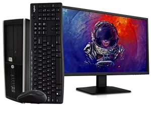 HP Elite Desktop PC Computer | Intel Quad-Core i5 | 8GB Ram | 1TB HDD | 24 Inch LCD Monitor (1080p HDMI) | Wireless Keyboard and Mouse | WiFi + Bluetooth | Windows 10 (Renewed)