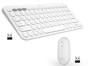 Logitech K380 + M350 Wireless Keyboard and Mouse Combo - Slim Portable Design