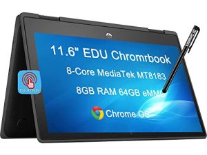 HP 2022 Chromebook X360 11 G3 11.6" HD 2-in-1 Touchscreen (8-Core MediaTek MT8183