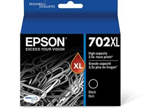 EPSON T702 DURABrite Ultra Ink High Capacity Black Cartridge (T702XL120-S) for select Epson WorkForce Pro Printers
