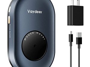 Vaydeer Undetectable Mouse Jiggler with Power Adapter and ON/Off Switch Mouse Mover Simulator