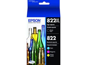 EPSON T822 DURABrite Ultra Ink High Capacity Black & Standard Color Cartridge Combo Pack (T822XL-BCS) for select Epson WorkForce Pro Printers