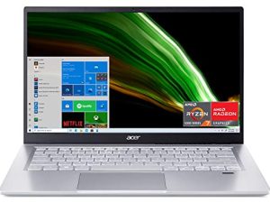 Acer Swift 3 Thin & Light Laptop | 14" Full HD IPS 100% sRGB Display | AMD Ryzen 7 5700U Octa-Core Processor | 8GB LPDDR4X | 512GB NVMe SSD | WiFi 6 | Backlit KB | FPR | Amazon Alexa | SF314-43-R2YY
