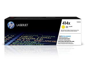 Original HP 414X Yellow High-yield Toner Cartridge | Works with HP Color LaserJet Enterprise M455dn