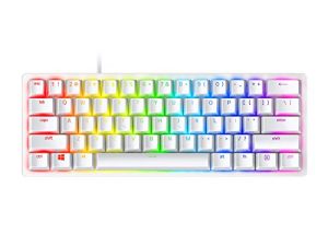 Razer Huntsman Mini 60% Gaming Keyboard: Fast Keyboard Switches - Clicky Optical Switches - Chroma RGB Lighting - PBT Keycaps - Onboard Memory - Mercury White