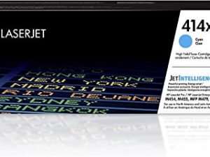Original HP 414X Cyan High-yield Toner Cartridge | Works with HP Color LaserJet Enterprise M455dn