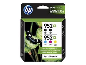 HP 952Xl / 952Xl (6Za00an) Ink Cartridges (Cyan Magenta Yellow Black) 5-Pack in Retail Packaging