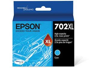 EPSON T702 DURABrite Ultra -Ink High Capacity Cyan -Cartridge (T702XL220-S) for select Epson WorkForce Pro Printers