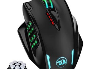 Redragon M908 Impact RGB LED MMO Mouse with Side Buttons Optical Wired Gaming Mouse with 12