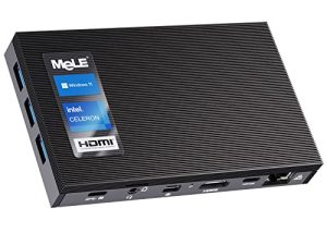 MeLE Quieter3C WiFi 6 Fanless Mini PC Win11 Pro Celeron N5105 Mini Desktop Computer 8GB 128GB Micro PC 4K HDMI HDR Industrial PC Auto Power on Unlocked Bios Ethernet PXE Full Function Type C PD