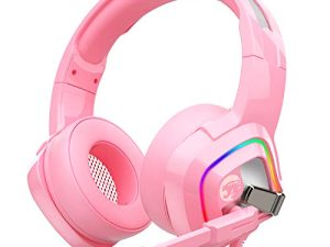 ZIUMIER Z66 Pink Gaming Headset for PS4