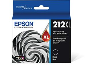 EPSON T212 Claria -Ink High Capacity Black -Cartridge (T212XL120-S) for select Epson Expression and WorkForce Printers