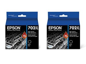 Epson T702XL120-S DURABrite Ultra Black High Capacity Cartridge Ink - 2 Pack