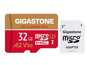 Gigastone 32GB Micro SD Card MicroSD A2 V30 UHS-I U3 C10