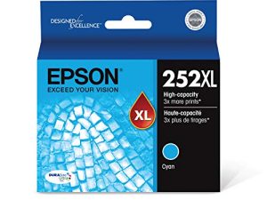 EPSON T252 DURABrite Ultra Ink High Capacity Cyan Cartridge (T252XL220-S) for select Epson WorkForce Printers
