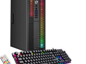 HP ProDesk Desktop RGB Lights Computer Intel Core i5 4570 3.2 GHz 8GB RAM 256GB SSD Win 10 Pro WiFi