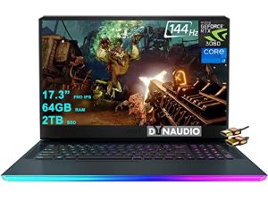 MSI GE76 Raider Gaming Laptop 17.3” FHD IPS 144Hz 12th Gen Intel 14-core i7-12700H 64GB RAM 2TB SSD GeForce RTX 3060 6GB RGB Backlit Thunderbolt USB-C MiniDP Dynaudio Nahimic Win11 + HDMI Cable