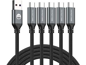 USB Type-C Cable 5pack 6ft Fast Charging 3A Quick Charger Cord