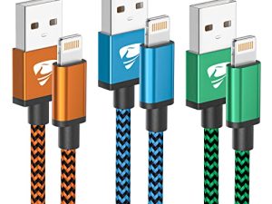iPhone Charger Cord Apple MFi Certified 3Pack 6ft Lightning Cable Fast iPhone Charging Cable Nylon Braided Data Sync Transfer Cord Compatible iPhone 14 13 12 11 Pro Max XR XS X 8 7 6 Plus 5s SE