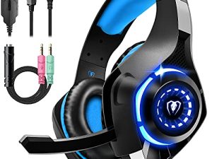 Tatybo Gaming Headset for PS4 PS5 Xbox One Switch PC with Noise Canceling Mic