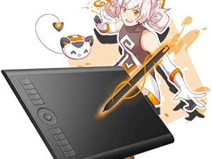 GAOMON M10K 10 x 6.25 Inches Graphic Drawing Tablet with 8192 Levels Battery-Free Stylus and 10 Customizable Hot-Keys for Digital Drawing & OSU & Online Teaching-for Mac&Windows (M10K 2018)