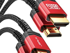 JSAUX 8K HDMI Cables 2.1 10FT 2-Pack 48Gbps 8K & 4K Ultra High Speed Cords(8K@60Hz 7680x4320