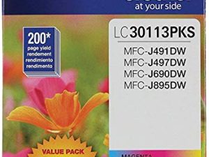 Brother Genuine LC30113PKS 3-Pack Standard Yield Color Ink Cartridges