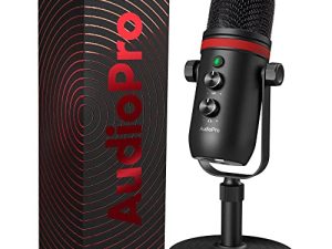 AUDIOPRO USB Microphone - Computer Condenser Gaming Mic for PC/Laptop/Phone/PS4/5
