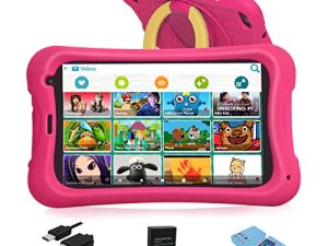 Kids Tablet 7 inch Android Tablet for Kids with WiFi Dual Camera Toddler Tablet for Kids 2+32GB Android 12 Go Edition 3000mAh with Kidoz Pre-Installed Parental Control Google Play YouTube