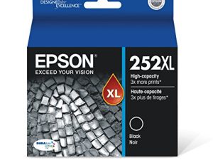 EPSON T252 DURABrite Ultra Ink High Capacity Black Cartridge (T252XL120-S) for select Epson WorkForce Printers